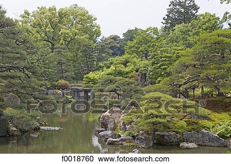 Stock Image - Japan, Kyoto, Nijo-jo imperial castle garden. Fotosearch