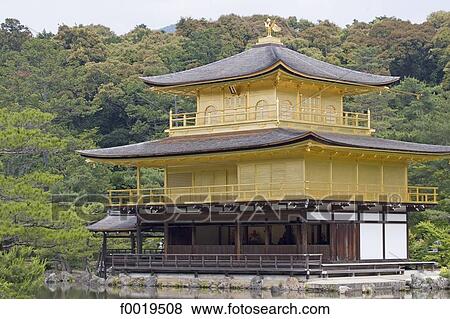 Japan, Kyoto, the Golden pavilion View Large Photo Image Stock Photo - Japan, Kyoto, the Golden pavilion. Fotosearch