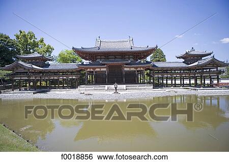 Stock Photograph - Japan, Kyoto, Uji, Biyodo-in temple. Fotosearch