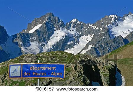 Stock Photo - France, Alps, Galibier mountain and La Meije massif. Fotosearch