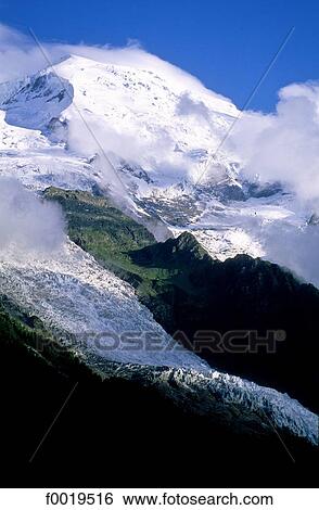 Stock Photograph - France, Alps, Mont Blanc and glacier. Fotosearch