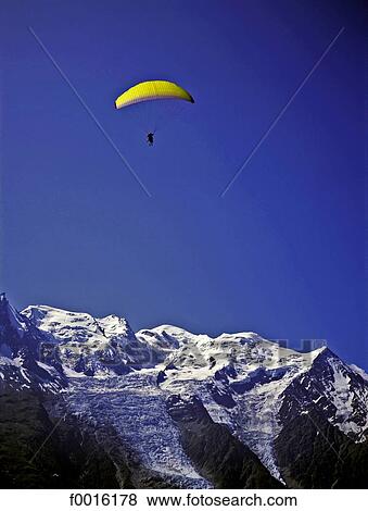 France, Alps, Mont Blanc region, paragliding View Large Photo Image Stock Photo - France, Alps, Mont Blanc region, paragliding. Fotosearch