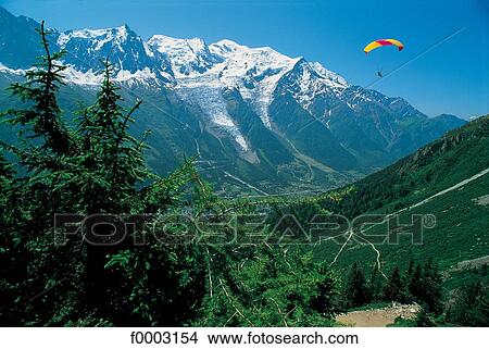France, Alps, paragliding in the Mont Blanc region View Large Photo Image Picture - France, Alps, paragliding in the Mont Blanc region. Fotosearch
