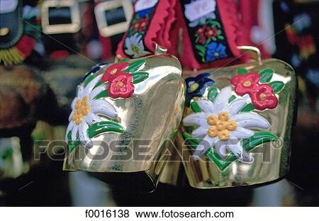 France, Alps, souvenirs: cowbells View Large Photo Image Stock Photo - France, Alps, souvenirs: cowbells. Fotosearch