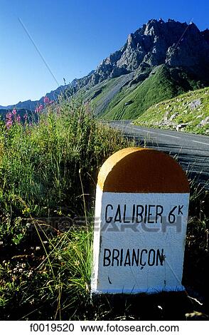 Stock Image - France, Alps, the famous Galibier road. Fotosearch