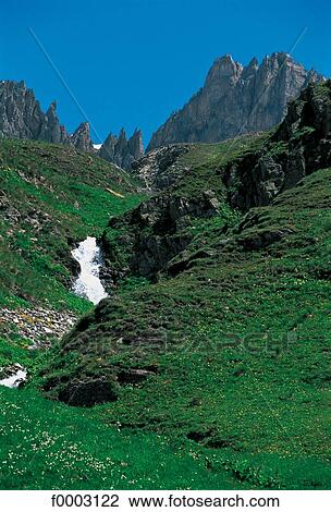 Stock Image - France, Alps, Valloire in summer. Fotosearch