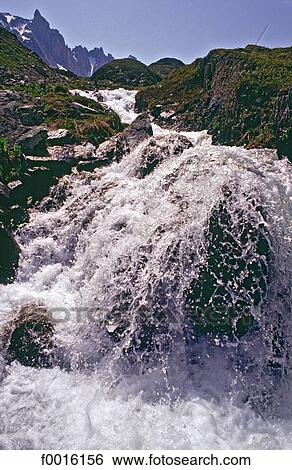 Stock Photograph - France, Alps, Valloire, torrent. Fotosearch
