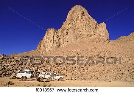 Stock Photo - Algeria, Hoggar, rallly. Fotosearch