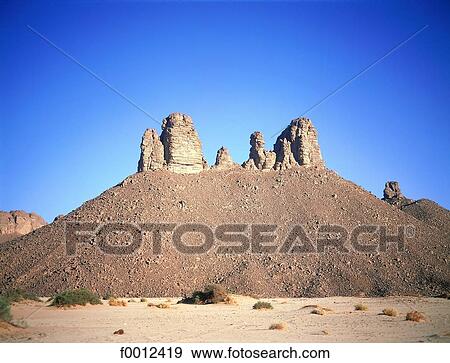 Stock Photo - Algeria, Tassili n'Ajjer, rocky desert. Fotosearch