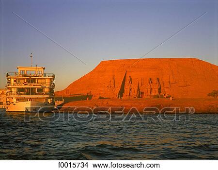Picture - Egypt, cruise on river Nile, Abu Simbel. Fotosearch