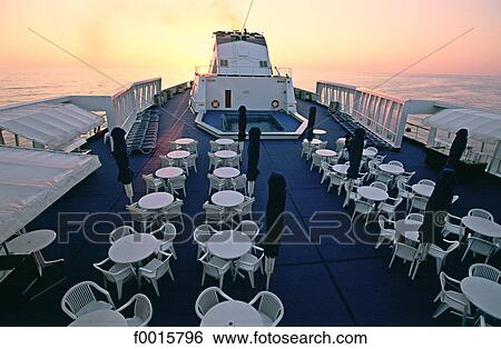 Stock Photograph - Egypt, Red sea, the deck at sunrise. Fotosearch