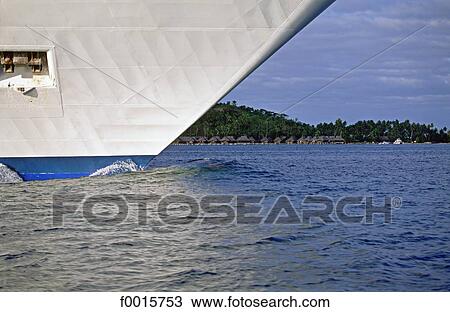 Stock Image - French Polynesia, Windward Islands, cruise on M. S. Paul Gauguin. Fotosearch