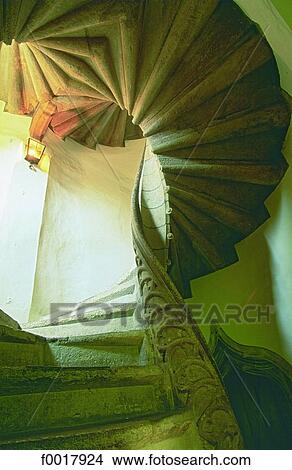 Picture - Austria, Graz, Treppenturm staircase. Fotosearch