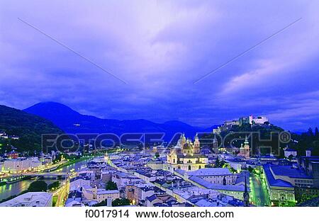 Austria, Salzburg, view from mount Monchsberg View Large Photo Image Picture - Austria, Salzburg, view from mount Monchsberg. Fotosearch