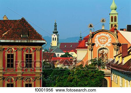 Austria, Styria, city of Graz View Large Photo Image Stock Photograph - Austria, Styria, city of Graz. Fotosearch