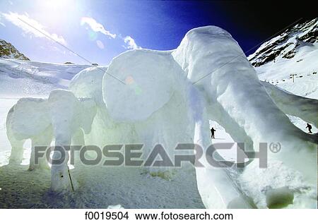 Austria, Tyrol, Solden, snow sculpture View Large Photo Image Picture - Austria, Tyrol, Solden, snow sculpture. Fotosearch