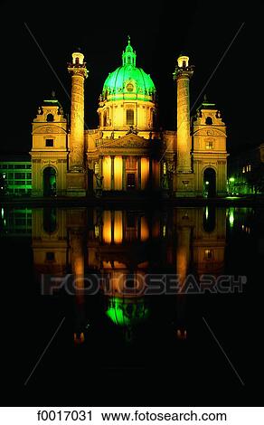 Stock Image - Austria, Vienna, St Charles Borromee church. Fotosearch