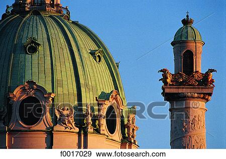 Austria, Vienna, St Charles Borromee church View Large Photo Image Stock Photo - Austria, Vienna, St Charles Borromee church. Fotosearch
