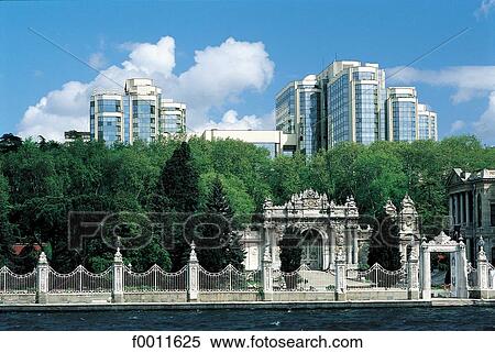 Turkey, Istanbul, Asian side, modern buildings, Dolmabahçe at fore View Large Photo Image Stock Photography - Turkey, Istanbul, Asian side, modern buildings, Dolmabahçe at fore. Fotosearch