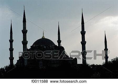 Turkey, Istanbul, Blue Mosque at dusk View Large Photo Image Stock Photo - Turkey, Istanbul, Blue Mosque at dusk. Fotosearch