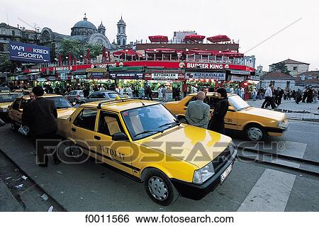 Turkey, Istanbul, Cabs at Taksim square and Istiklal caddesi View Large Photo Image Stock Photograph - Turkey, Istanbul, Cabs at Taksim square and Istiklal caddesi. Fotosearch