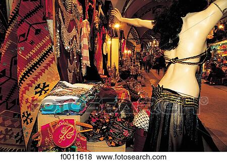 Turkey, Istanbul, Grand Bazaar, oriental dance dresses stall View Large Photo Image Stock Photo - Turkey, Istanbul, Grand Bazaar, oriental dance dresses stall. Fotosearch