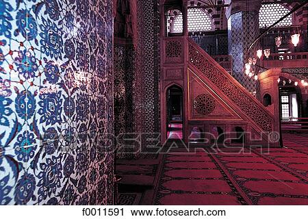 Turkey, Istanbul, Interior of the Blue Mosque View Large Photo Image Stock Image - Turkey, Istanbul, Interior of the Blue Mosque. Fotosearch
