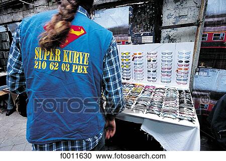 Stock Image - Turkey, Istanbul, Istiklal caddesi, street vendor. Fotosearch