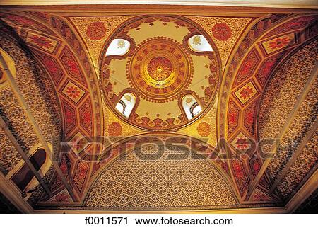 Stock Image - Turkey, Istanbul, Topkapi palace, ceiling. Fotosearch