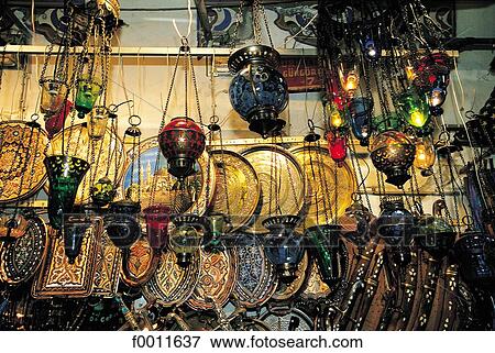Turkey, Istanbul, Turkish lights at Grand Bazaar View Large Photo Image Stock Photo - Turkey, Istanbul, Turkish lights at Grand Bazaar. Fotosearch