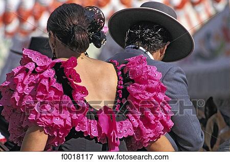 Spain, Andalusia, Seville, during the Feria View Large Photo Image Stock Photo - Spain, Andalusia, Seville, during the Feria. Fotosearch