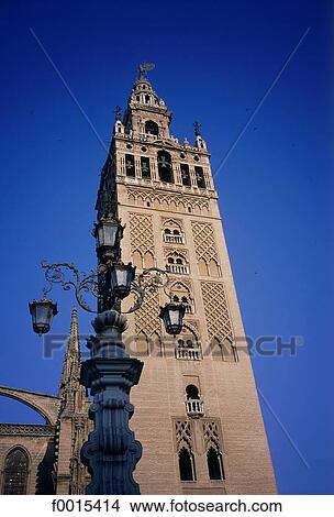 Picture - Spain, Andalusia, Seville, Giralda belfry-minaret. Fotosearch