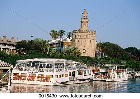Spain, Andalusia, Seville, Torre del Oro from Guadalquivir View Large Photo Image Stock Image - Spain, Andalusia, Seville, Torre del Oro from Guadalquivir. Fotosearch