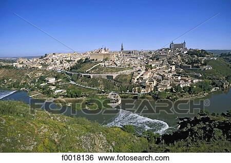 Spain, Castilla-La Mancha, Toledo View Large Photo Image Stock Photograph - Spain, Castilla-La Mancha, Toledo. Fotosearch