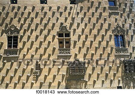 Stock Image - Spain, Castilla y Leon, Salamanca, casa de la Conchas. Fotosearch
