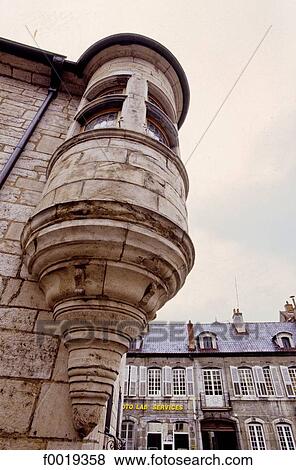 Stock Photo - France, Franche Comté, Beaume les Dames, medieval house. Fotosearch