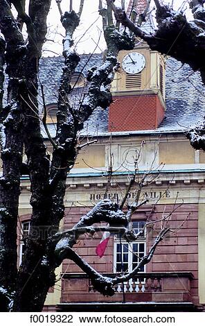 Stock Image - France, Franche Comté, Belfort in winter. Fotosearch
