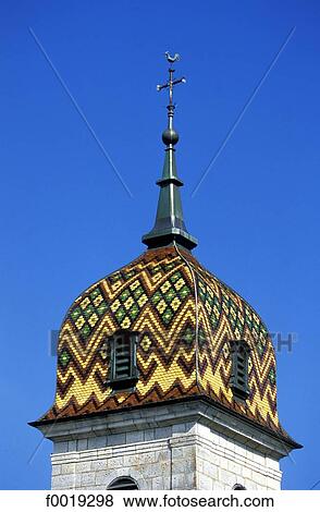Stock Photo - France, Franche Comté, belfry. Fotosearch