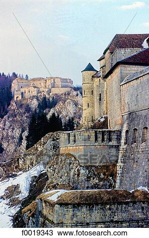 Stock Image - France, Franche Comté, Joux fortress. Fotosearch
