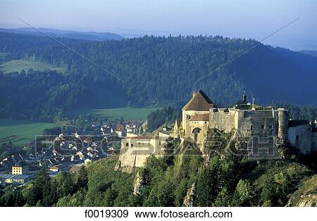 Stock Photo - France, Franche Comté, Joux fortress. Fotosearch