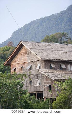Malaysia, Borneo, Sarawak, Kuching, Iban house View Large Photo Image Picture - Malaysia, Borneo, Sarawak, Kuching, Iban house. Fotosearch