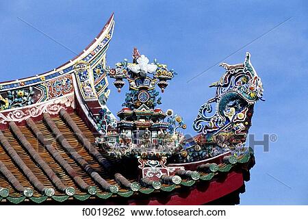Stock Image - Malaysia, Penang, George Town, chinese temple Kwan Nin. Fotosearch