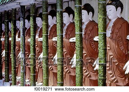 Stock Image - Malaysia, Penang, George Town, chinese temple Kek kok si, buddhas. Fotosearch