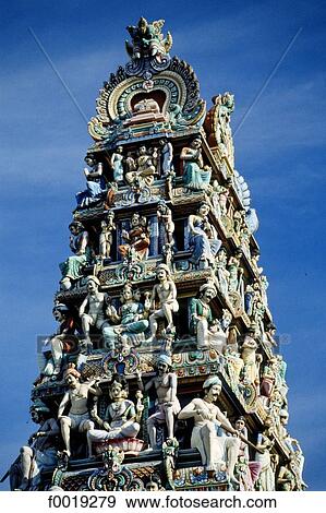 Singapore city, Hinduist temple, carved roof View Large Photo Image Stock Photo - Singapore city, Hinduist temple, carved roof. Fotosearch