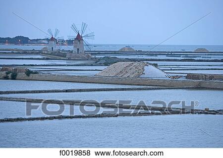 Italy, Sicily, Mozia, windmill in the salt marshes View Large Photo Image Stock Photo - Italy, Sicily, Mozia, windmill in the salt marshes. Fotosearch
