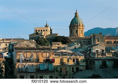 Stock Image - Italy, Sicily, Palermo, Porticello. Fotosearch