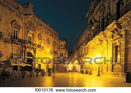 Stock Photograph - Italy, Sicily, Raguse Ibla, Sta Maria delle Scale. Fotosearch