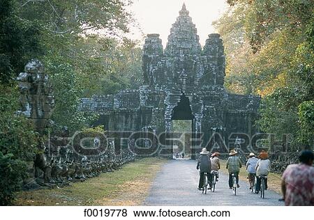 Cambodia, Angkor Thom View Large Photo Image Stock Photo - Cambodia, Angkor Thom. Fotosearch