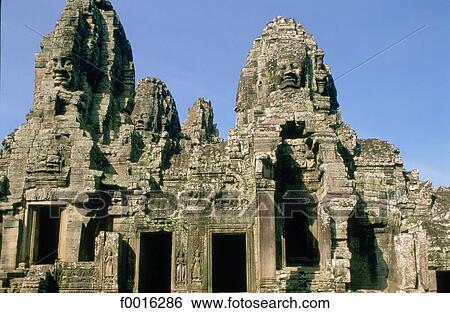 Stock Photograph - Cambodia, Angkor Thom, the Bayon. Fotosearch