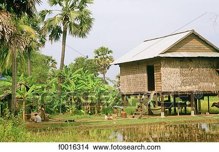 Cambodia, near Siem Reap, Khmer village View Large Photo Image Picture - Cambodia, near Siem Reap, Khmer village. Fotosearch